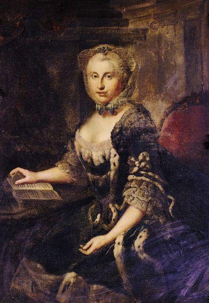 Johann Georg Ziesenis Portrait of Augusta Hanover oil painting image